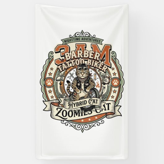 Accountant Belastingtijd Kat Accountant Belastingt Spandoek (Verticaal)