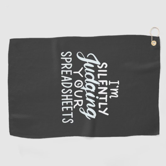 Accountant beoordeelt spreadsheets golfhanddoek (Horizontaal)