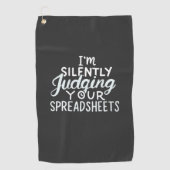 Accountant beoordeelt spreadsheets golfhanddoek (Voorkant)