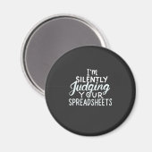 Accountant beoordeelt spreadsheets magneet (Voorkant / Achterkant)