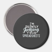 Accountant beoordeelt spreadsheets magneet (Voorkant / Achterkant)