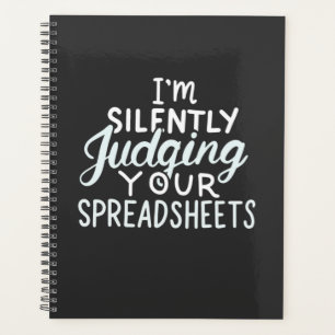 Accountant beoordeelt spreadsheets planner