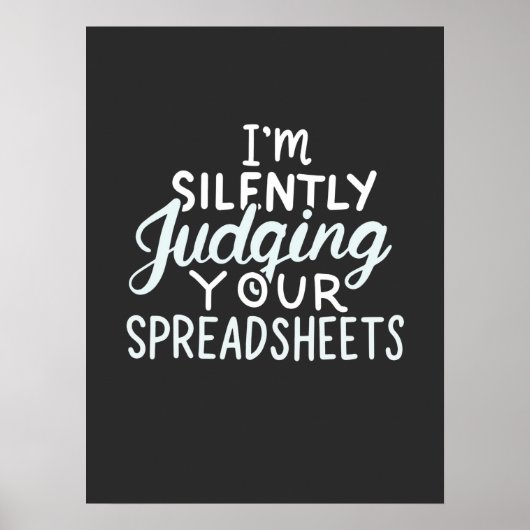 Accountant beoordeelt spreadsheets poster (Voorkant)