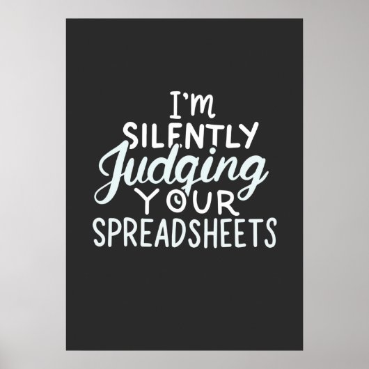 Accountant beoordeelt spreadsheets poster (Voorkant)