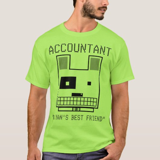 "Accountant: Best Friend" T-Shirt van een Man (Voorkant)
