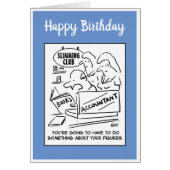 Accountant bij een slingerclub (Voorkant)