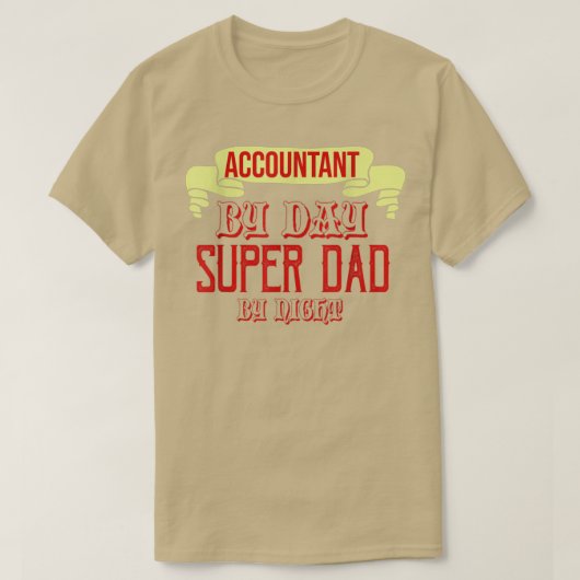 Accountant bij overdag supervader bij nacht Whalen T-shirt (Design voorkant)