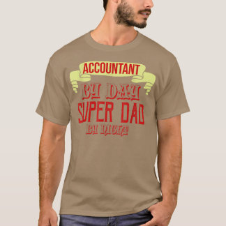 Accountant bij overdag supervader bij nacht Whalen T-shirt