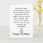 Accountant birthday kaart (Gele Bloem)