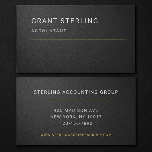 Accountant Black Professional  Visitekaartje