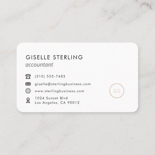 Accountant Black Professional Visitekaartje (Achterkant)