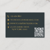 Accountant Blue Skyline QR Visitekaartje (Achterkant)