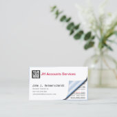 Accountant Boekhouder Peelback Balans Visitekaartje (Staand voorkant)