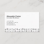 Accountant & boekhouder Professionele financiën Visitekaartje (Achterkant)