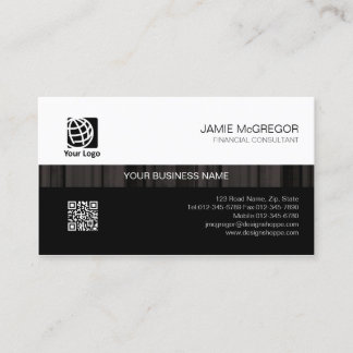 Accountant Boekhouder Simple Black Stripe Visitekaartje