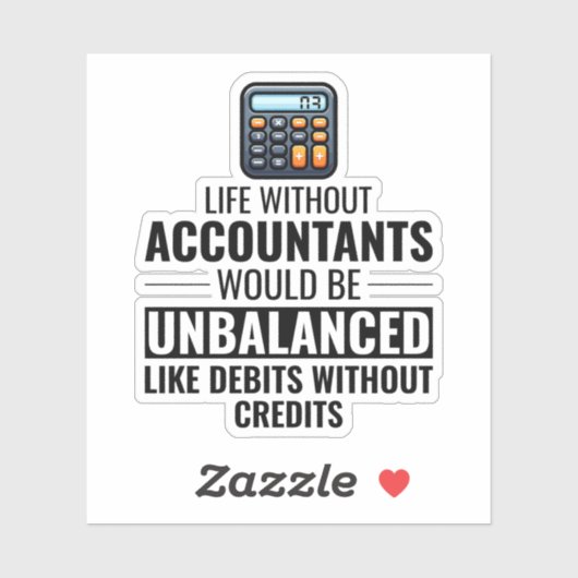 Accountant Boekhouding Financiën Grappig Sticker (Vel)