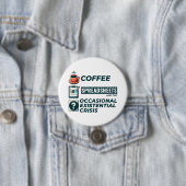 Accountant Boekhouding Koffie Spreadsheets Grappig Ronde Button 7,6 Cm (In situ)