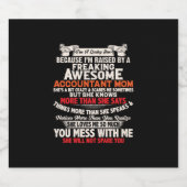 Accountant cadeau | Geweldige accountant moeder Bier Etiket (Enkel label)