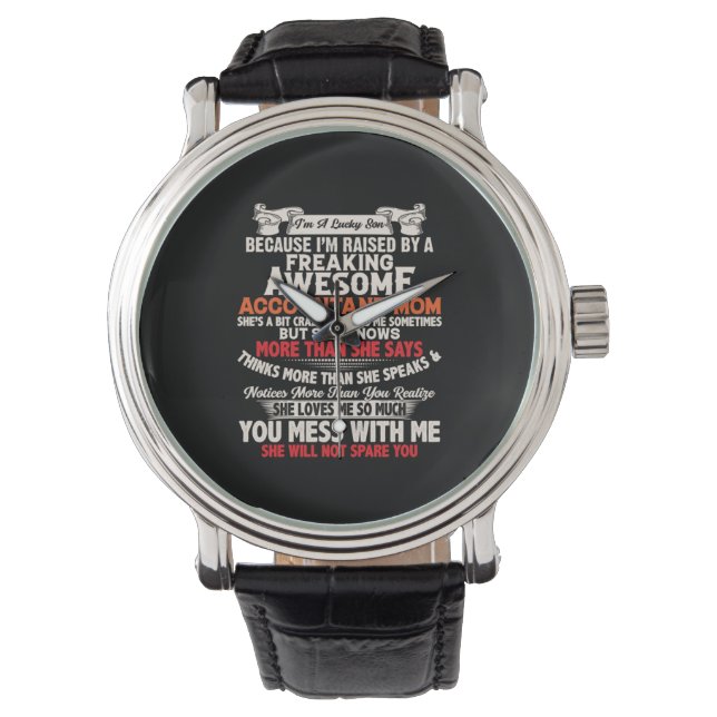 Accountant cadeau | Geweldige accountant moeder Horloge (Voorkant)