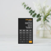 Accountant Calculator financieel adviseur Visitekaartje (Staand voorkant)