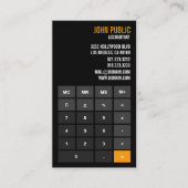 Accountant Calculator financieel adviseur Visitekaartje (Voorkant)