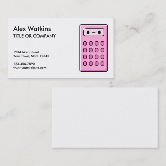 Accountant calculator visitekaartje (Voorkant / Achterkant)