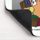 Accountant Cartoon Mousepad Muismat (Hoek)