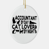 Accountant Cat Lover Keramisch Ornament (Rechts)