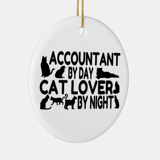 Accountant Cat Lover Keramisch Ornament (Rechts)