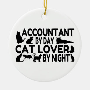 Accountant Cat Lover Keramisch Ornament
