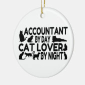 Accountant Cat Lover Keramisch Ornament (Links)