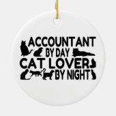 Accountant Cat Lover Keramisch Ornament (Achterkant)