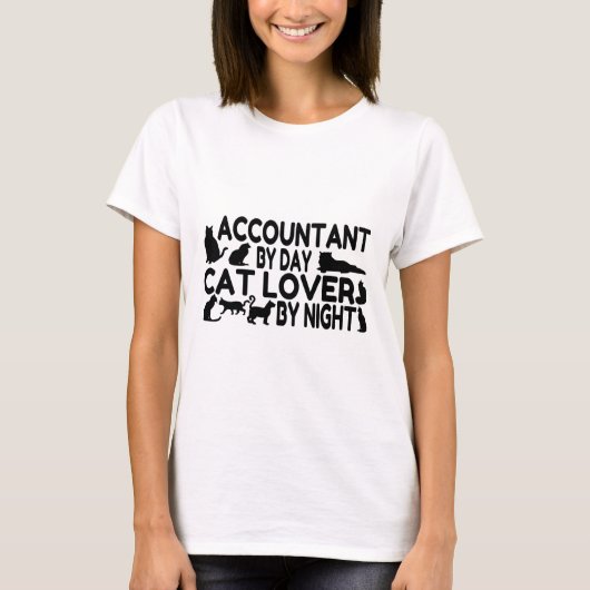 Accountant Cat Lover T-shirt (Voorkant)