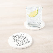 Accountant Checkaccounts in een Slimming Club Zandsteen Onderzetter (Zijkant)