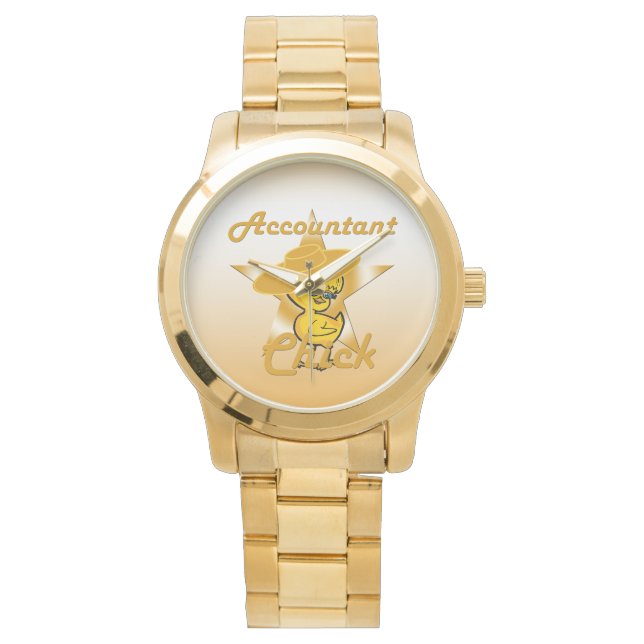 Accountant Chick #10 Horloge (Voorkant)