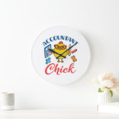 Accountant Chick Accounting CPA Afstuderen Vrouwen Grote Klok (Huis)
