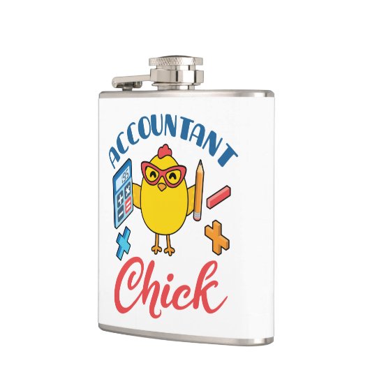 Accountant Chick Accounting CPA Afstuderen Vrouwen Heupfles (Links)