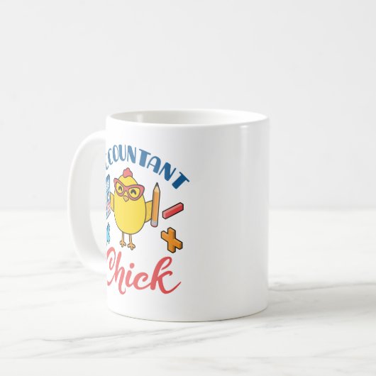 Accountant Chick Accounting CPA Afstuderen Vrouwen Koffiemok (Voorkant links)