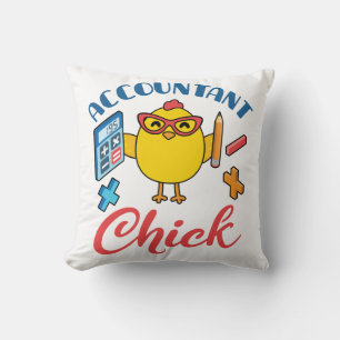 Accountant Chick Accounting CPA Afstuderen Vrouwen Kussen