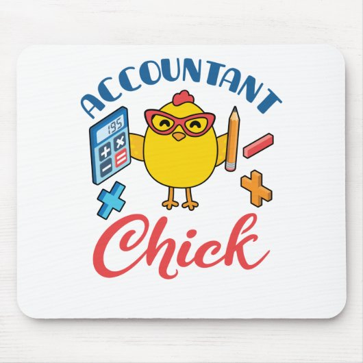 Accountant Chick Accounting CPA Afstuderen Vrouwen Muismat (Voorkant)