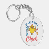 Accountant Chick Accounting CPA Afstuderen Vrouwen Sleutelhanger (Voorkant Links)