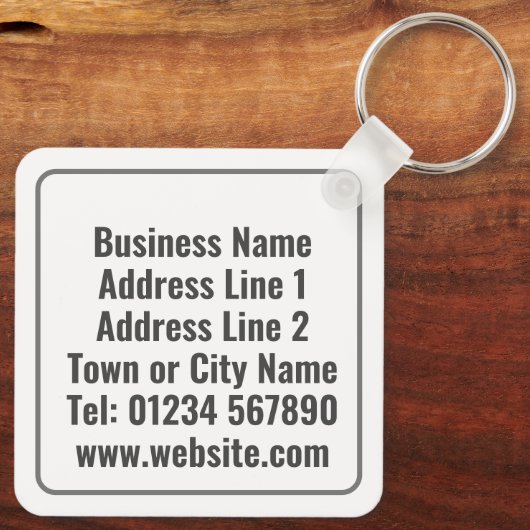 Accountant client met gigantische spaarbank sleutelhanger (Achterkant)