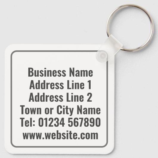 Accountant client met gigantische spaarbank sleutelhanger (Achterkant)