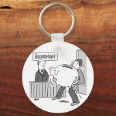 Accountant client met gigantische spaarbank sleutelhanger (Voorkant)