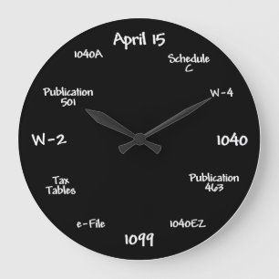 Accountant Clock - Tax Time Clock Grote Klok