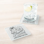 Accountant controleert de boeken bij een slanke cl glazen onderzetter (Schuin)