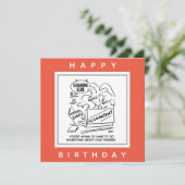 Accountant controleert de boeken in een slanke clu kaart (Staand voorkant)