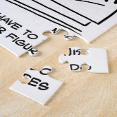 Accountant controleert de boeken in een slanke clu legpuzzel (Zijkant)