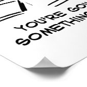 Accountant controleert de boeken in een slanke clu poster (Hoek)