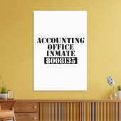 Accountant Costume Accounting Kantoor Inmate Canvas Afdruk (Insitu (Woonkamer))
